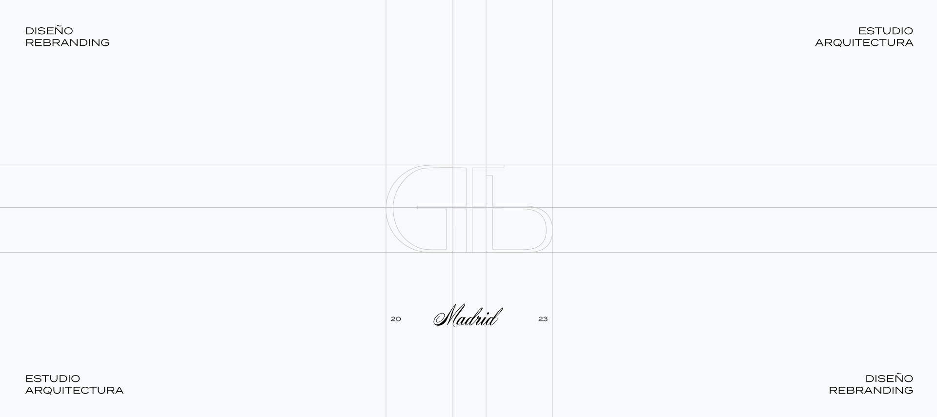 Creación del branding para la marca GTB Proyectos, Madrid. Estudio madrileño de arquitectura y reforma.
