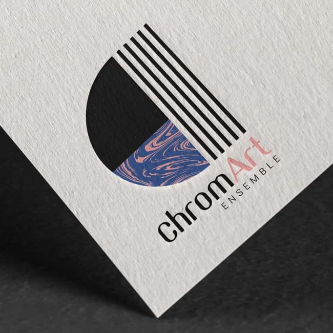 Diseño branding, logotipo e imagen corporativa para ChromArt Ensemble. Grupo de cámara de música clásica.